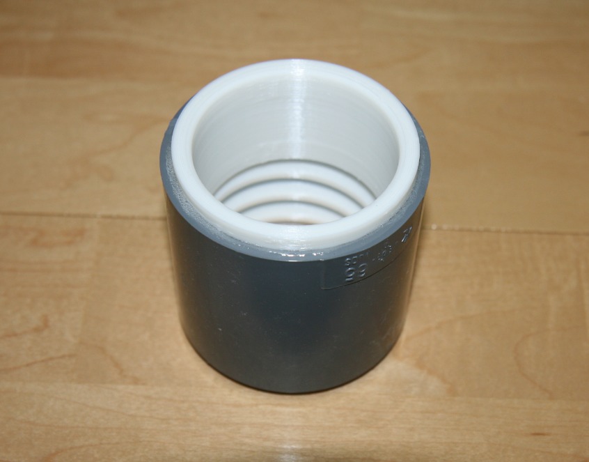 ワレコのdiy 卓上スライド丸ノコ集塵ボックスとサイクロン集塵機との接続パーツを3dプリンタで印刷